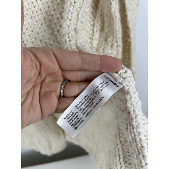 Eileen Fisher Sweater Small Beige Open Front Cardigan Duster Project Cotton - Picture 3 of 7